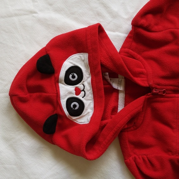 george panda fleece zip-up hoodie sweatshirt 24 months - Picture 2 of 5